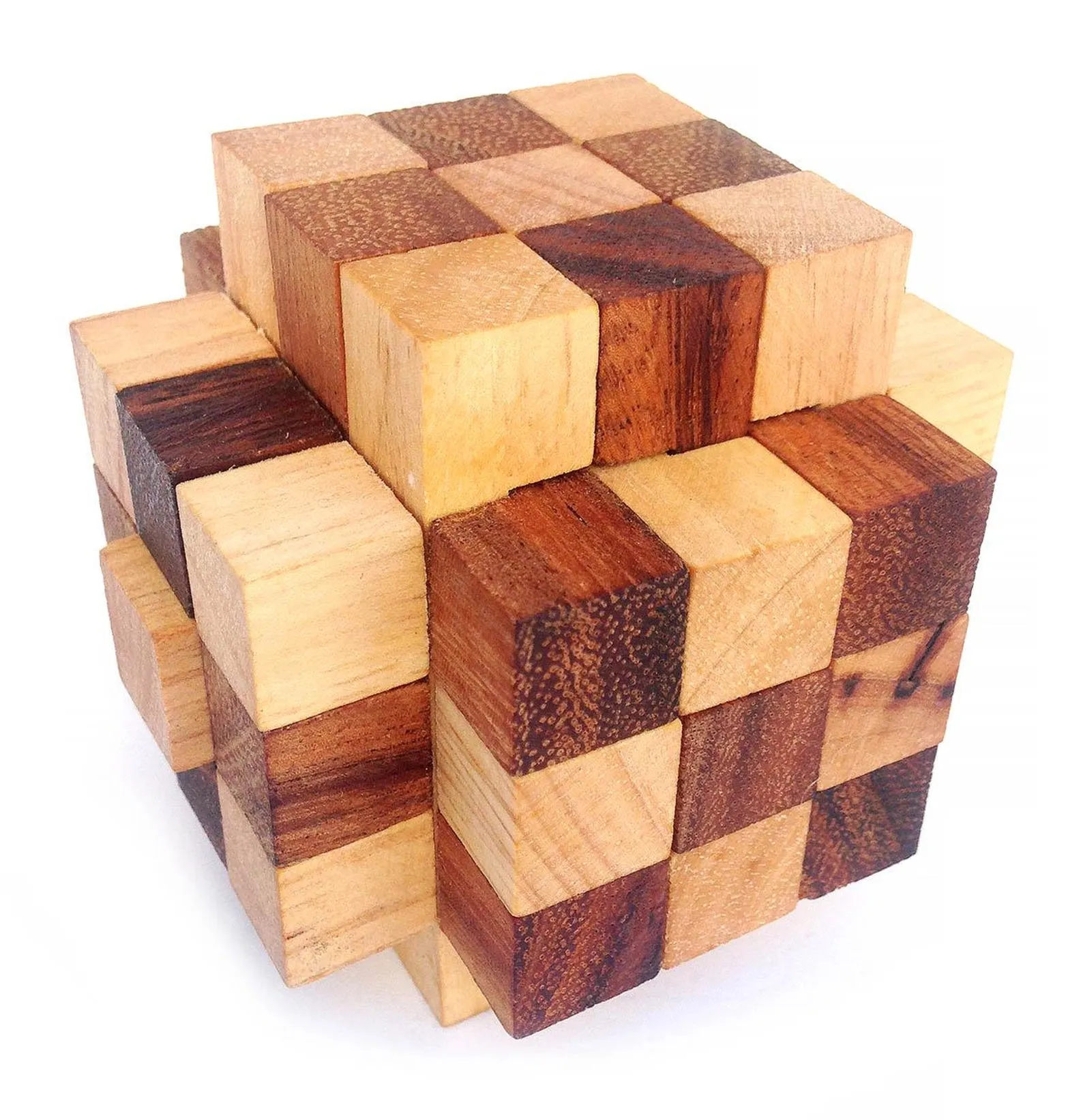 Castling Wooden Block Brain Puzzle Tabletop Ornament