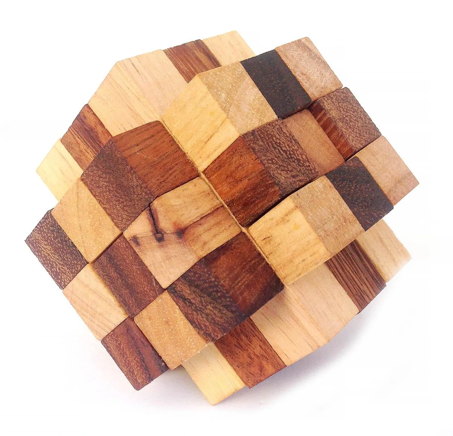 Castling Wooden Block Brain Puzzle Tabletop Ornament - Image 2