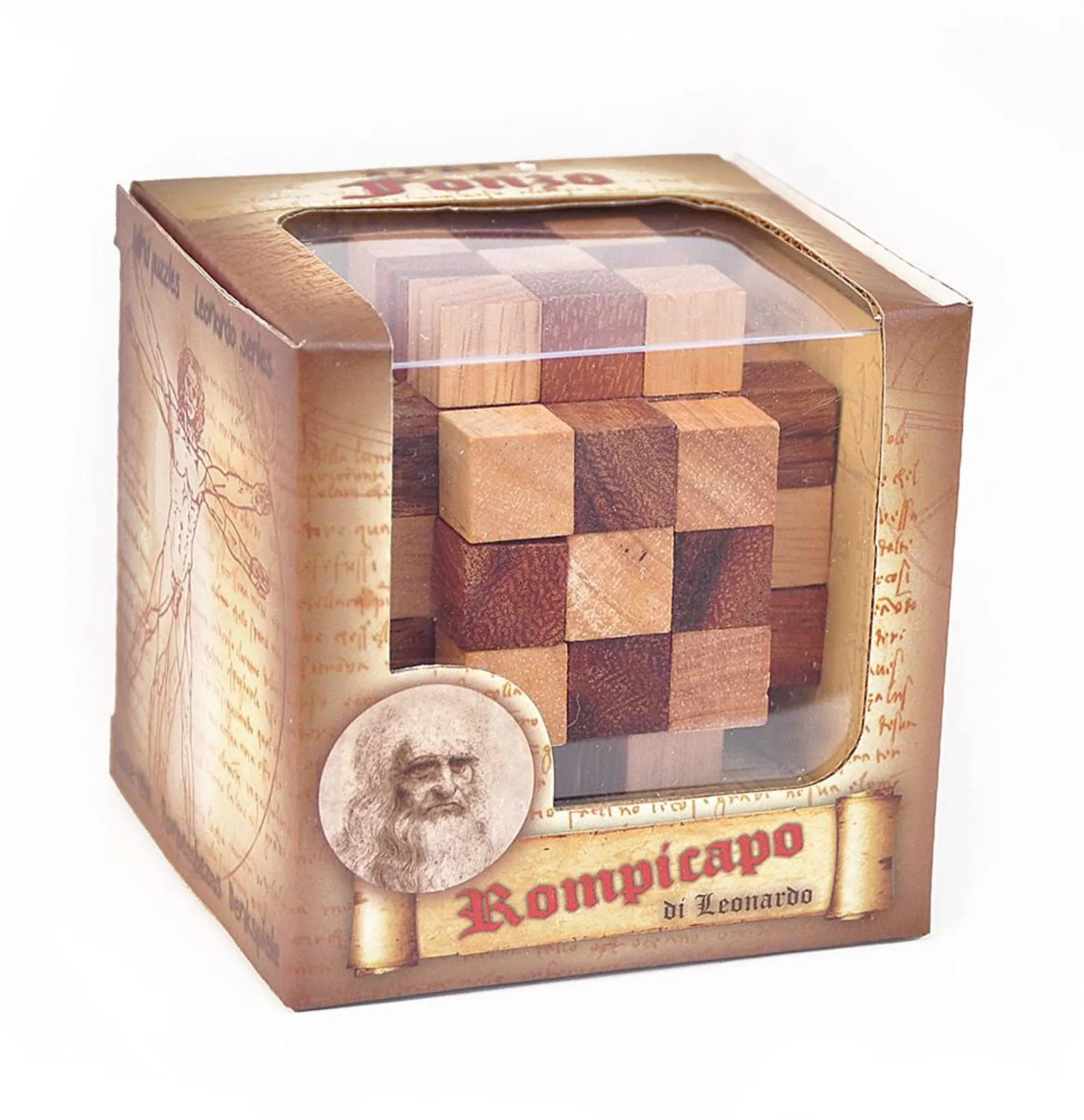 Castling Wooden Block Brain Puzzle Tabletop Ornament - Image 4