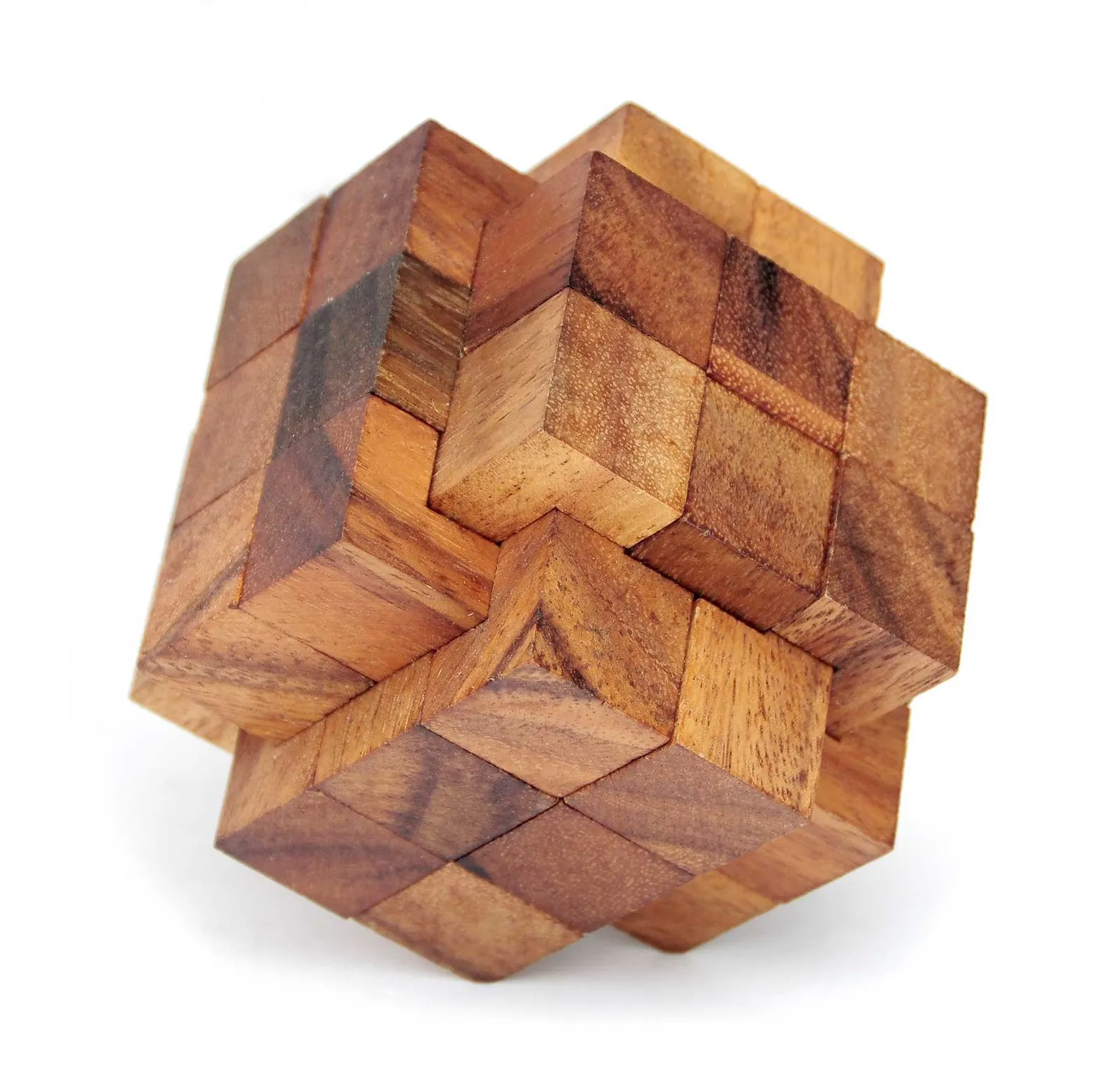 Mega Burr Interlocking Wooden Cube Brain Puzzle
