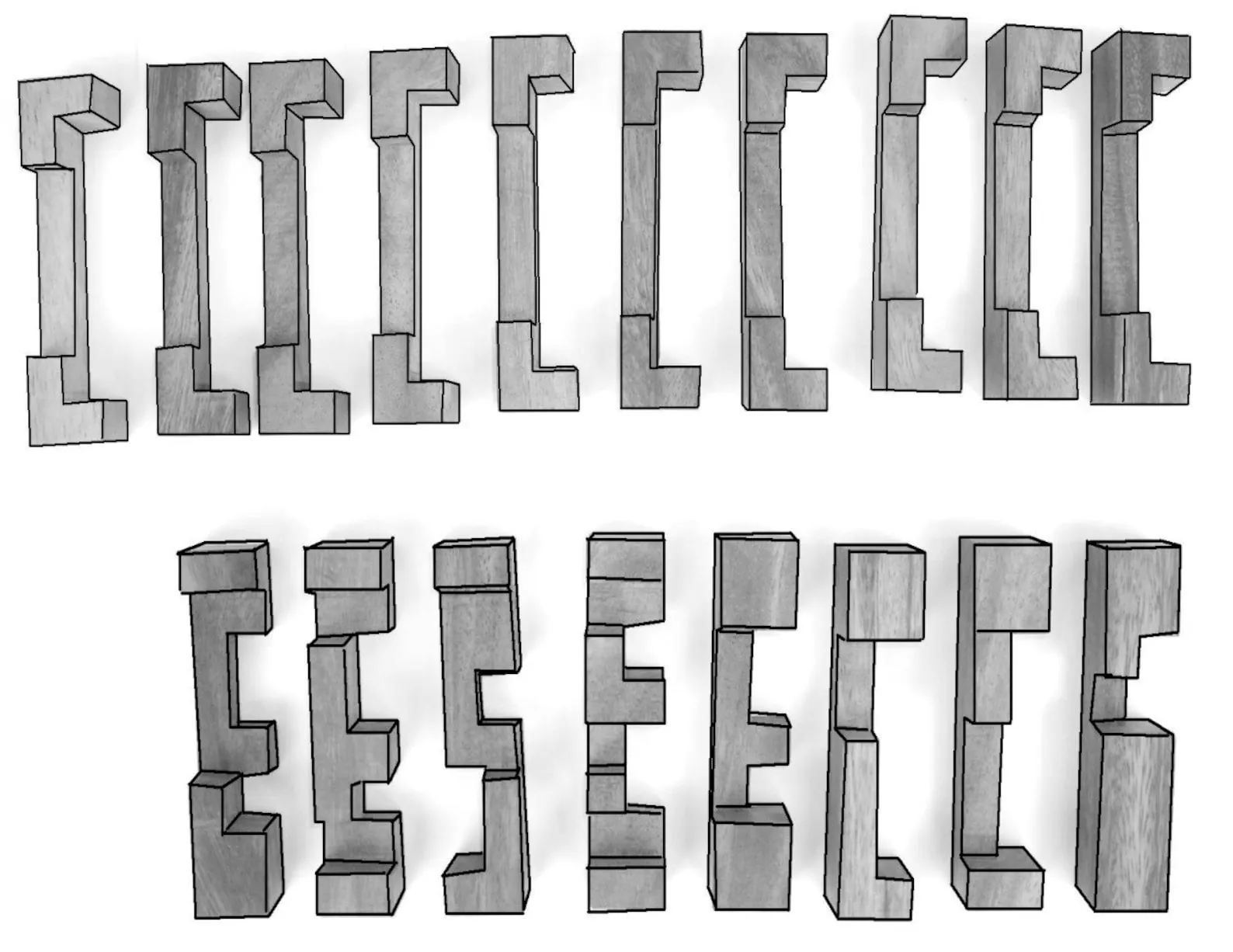 Mega Burr Interlocking Wooden Cube Brain Puzzle - Image 3