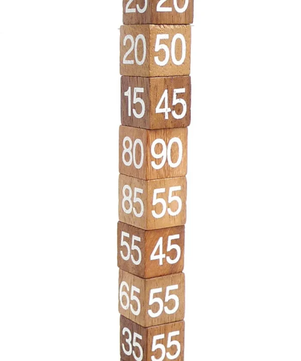 Mathematical Wooden Tower Number Sequence Puzzle